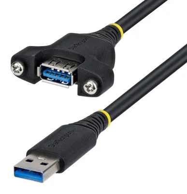 Obrázok produktu pre StarTech.com USBPNLAFAM2M, 2 m, USB A, USB A, USB 3.2 Gen 1 (3.1 Gen 1), 5 Gbit/s, Čierna