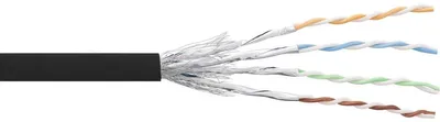 Produktbild von InLine Patchkabel Cat.6 S/FTP (PiMf), schwarz, AWG27, PVC, CU, 100m, 100 m, Cat6, S/FTP (S-STP), Schwarz