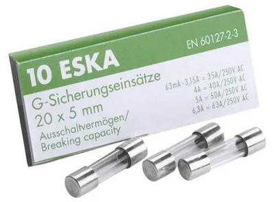 Produktbild von ESKA 5x20mm T 2A 250V 522.520 Feinsicherung träge (SIBA 179120)