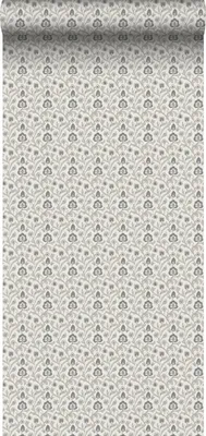 Immagine prodotto di Sanders & Sanders carta da parati motivo floreale grigio 53 cm x 10 m