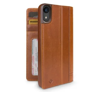 Obrázek produktu pro Pouzdro Apple iPhone Xr - Pravá kůže - Flipové pouzdro Twelve South - Hnědé