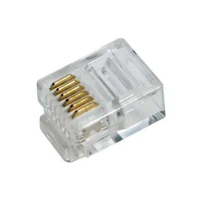 Produktbild von LogiLink RJ12, RJ12, Transparent, Gold, RoHS, 100 Stück(e)