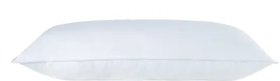 A white pillow on a white background.