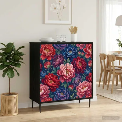 Produktbild von vidaXL Sideboard AACHEN Schwarz Eichen-Optik 69 x 33 x 76 cm