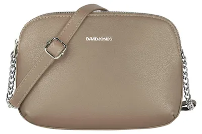 Zdjęcie produktu dla David Jones - Damska torebka na ramię - Torebka typu crossbody, wykonana z materiału przypominającego skórę (PU) - Torebka z 3 przegródkami