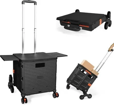 Produktbild von Faltbarer Einkaufswagen, leicht, Klappwagen, schwarz