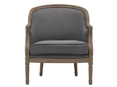 Produktbild von Sessel Barock - Stoff - Grau - ALIENOR