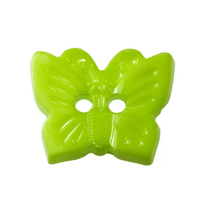 Produktbild von 10 Kinderknöpfe Schmetterling, 16 x 13 mm, hellgrün
