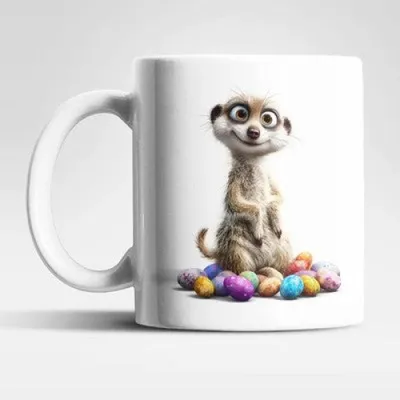 Produktbild von Ostern Erdmännchen Ostereier Kaffeetasse Teetasse Tasse Geschenkidee – Bunt / 03
