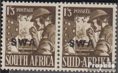 Produktbild von Briefmarken Namibia - Südwestafrika 1942 Mi 242-243 waagerechtes Paar postfrisch Rüstungsbilder