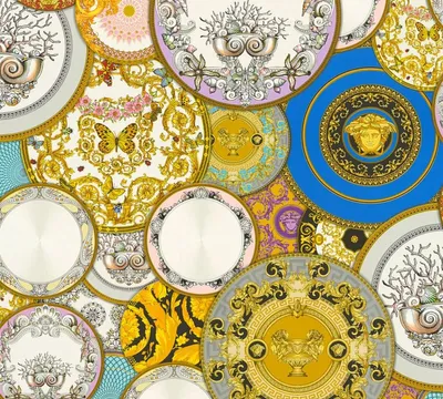 Zdjęcie produktu dla Versace designerska barokowa tapeta z włókniny 349011 Les Etoiles de la Mer 2 wielokolorowa - tapeta designerska - wysoka jakość