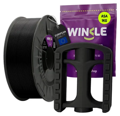 Produktbild von WINKLE ASA Filament 1.75mm Gagat Schwarz, 1kg Spule, 3D Drucker Filament
