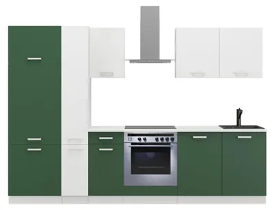 Produktbild von Küche Toni 290 cm Küchenzeile Küchenblock Singleküche Einbauküche