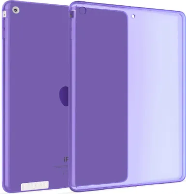 Produktbild von Hülle Kompatibel mit Apple iPad 2, iPad 3, iPad 4 - Transparent Silikon Cover Case Schutzhülle in Lila