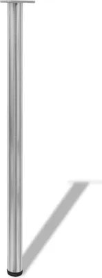 Obrázok produktu pre vidaXL 4 výškovo nastaviteľné stolové nohy kartáčovaný nikel 1100 mm