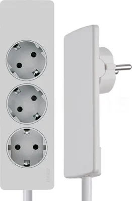 Zdjęcie produktu dla EVOline Wtyczka biała gniazdo 3-drożne kabel 1,5 m