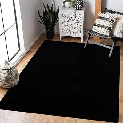 Productafbeelding van Famanu vloerkleed, effen, wasbaar, zacht - geschikt voor de woonkamer, afmetingen 120 x 170 cm