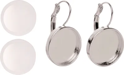 Produktbild von Cabochon-Ohrringe mit Verschlußhaken, 2 Stück
