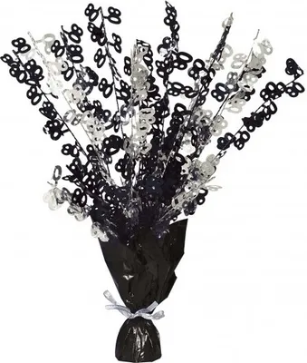 Produktbild von 80. Geburtstag Tischdekoration schwarz / silber