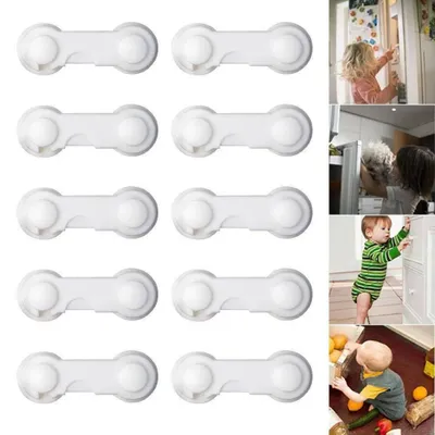 Produktbild von 10 Stück Baby Schrankschloss Schranksicherung Kindersicherung Schubladensicherung