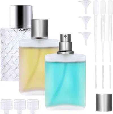 Imagen del producto de Juego de atomizadores para perfumes, de 3 piezas, 50 ml, recargables, ideales para viajes