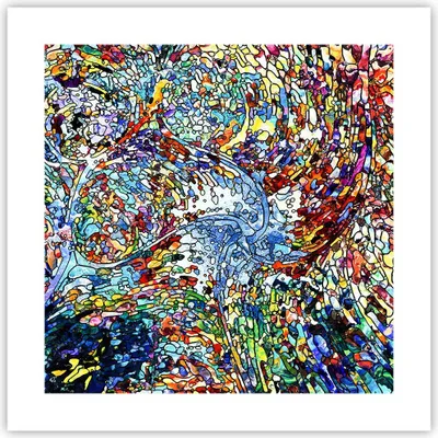 Produktbild von Poster - Poster ohne Rahmen - Abstraktion modern - 40x40 cm - Wand Bild - Wanddeko - Wandbilder - Kunstposter - Wandposter - Bilder - Kunstdruck - Wanddekoration - Wandbild - P2XAC40x40-4045