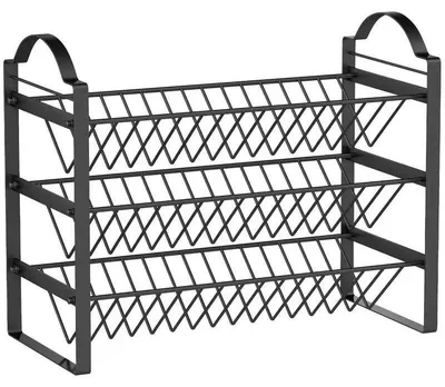 Produktbild von Küchen Gewürzregal - 3-stöckiger Gewürzständer - Schräge Metallablagen - Freistehendes Arbeitsplattenregal - Platzsparende Aufbewahrung - Schwarz