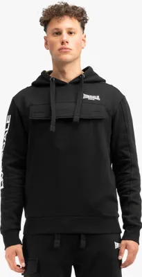 Produktbild von Herren Kapuzensweatshirt normale Passform RUSHEN Black/White/Olive XL Lonsdale