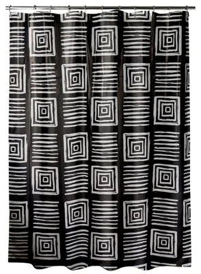 Obrázok produktu pre TENDNCE | Sprchová záclona – sprchový paravan – 180 x 180 cm – čierna – sprchová záclona – kúpeľňa – praktická
