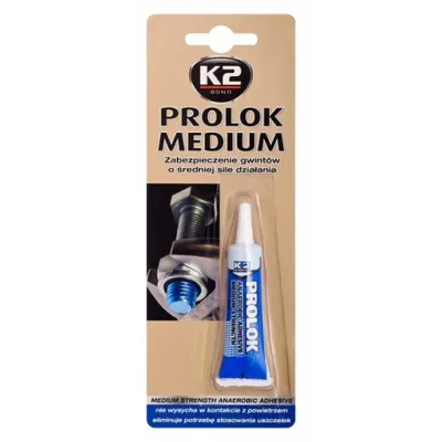 Obrázok produktu pre K2 PROLOK Modré stredne silné tesniace lepidlo na závity skrutiek 6 ml