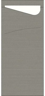 Image de Pochettes de serviettes Duni granite grey 100 pcs. 1 paquet