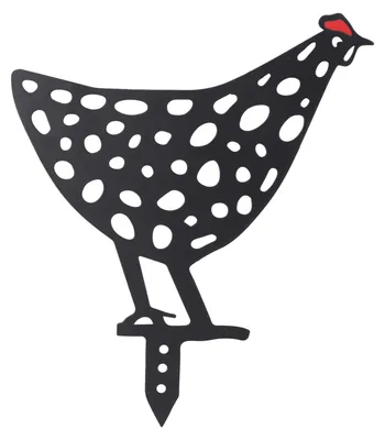 Produktbild von Handgefertigte Hühnerfigur aus Metall für den Garten
