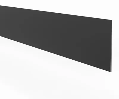 Immagine prodotto di QUEST Profilo di montaggio a parete in PVC, raccordo tra pavimento e parete, nero, 22 mm, 100 m