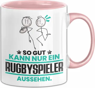 Produktbild von Rugbyspieler Geschenk Tasse So Gut Kann Nur Ein Rugbyspieler Aussehen Geschenkidee Kaffee-Becher (Rosa)