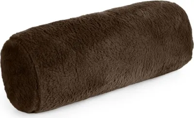 Zdjęcie produktu dla EUROFIRANY | Poduszki dekoracyjne – poduszki ozdobne – poduszki na sofę – ciemnobrązowe 15 x 45 cm – wałek poduszkowy