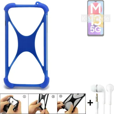 Produktbild von Bumper kompatibel mit Samsung Galaxy M13 5G Schutzhülle Handyhülle Silikon Schutz Hülle Cover Case Silikoncase Silikonbumper TPU Softcase