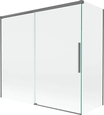 Produktbild von Mexen Rox Badewannenfaltwand 2-teilig verschiebbar 170 + 70 x 150 cm, transparent, Gun Metal - 8C9-170-070-95-00