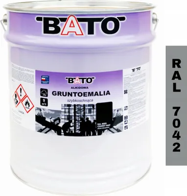 Zdjęcie produktu dla Gruntoemalia alkidowa farba na metal BATO RAL 7042 SZARA 20L