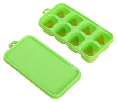 Produktbild von Eiswürfelform mit Deckel, stapelbar, für den Gefrierschrank, Ein-Klick-Öffnung, versiegelter Eiswürfelbereiter für den Hausgebrauch