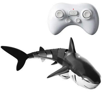Obrázek produktu pro Dálkově ovládaná hračka žralok, 2,4 GHz RC simulace lodi žralok vodní hračka, hračka do bazénu elektrická loď žralok dálkově ovládaná hračka dárek pro chlapce a dívky od 5 let, černá