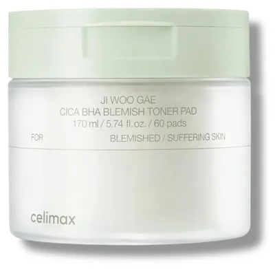 Celimax Ji Woo Gae Cica BHA Blemish Toner Pad – Tonizační tamponky – 60 ks – obrázek 1
