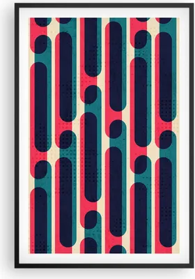 Produktbild von Gerahmtes Poster - Schwarzer Rahmen - Abstraktion Muster Modern - 61x91,5 cm - Wand Bild - Wanddeko - Wandbilder - Wandposter - Bilderrahmen - Bilder - Kunstdruck - Wandbild - P2BPA61x91-4200