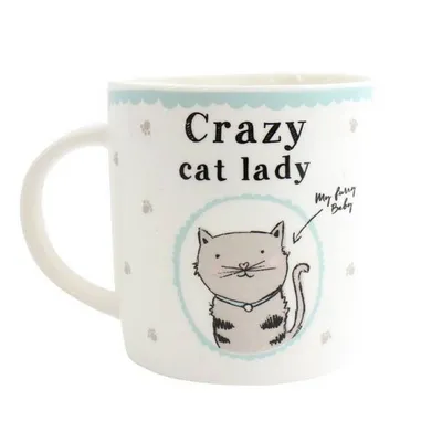 Obrázek produktu pro Something Different Crazy Cat LadyKeramický hrnek SD1898 (jedna velikost) (barevný)