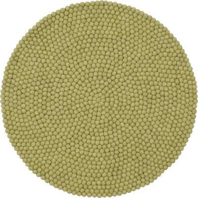Produktbild von Mono Filzkugelteppich Rund ø 250 cm Hellgrün