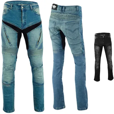 Produktbild von BULLDT Damen Motorradjeans Motorradhose mit Protektoren, Jeansgröße:W36 / L31, Farbe:Blau