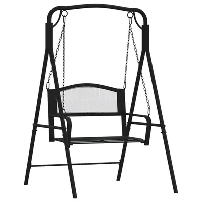 Produktbild von vidaXL Hollywoodschaukel 124 cm Schwarz Stahl