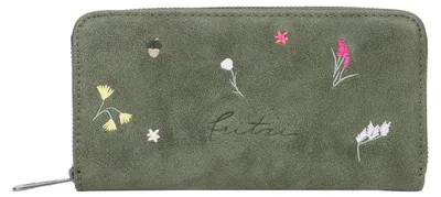 Produktbild von Fritzi aus Preußen Geldbörse Nicole Wallet Limited Embro Bloom Jungly dunkelgrün