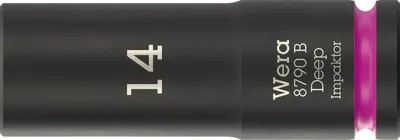 Obrázek produktu pro Wera 05005555001, Rázová hlavice, Černá, Růžová, 1 hlava/hlavy, 3/8", Metrický, 14 mm