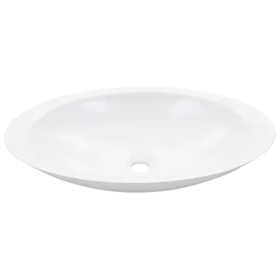Produktbild von vidaXL Waschbecken 59,3 x 35,1 x 10,7 cm Mineralguss/Marmorguss Weiß