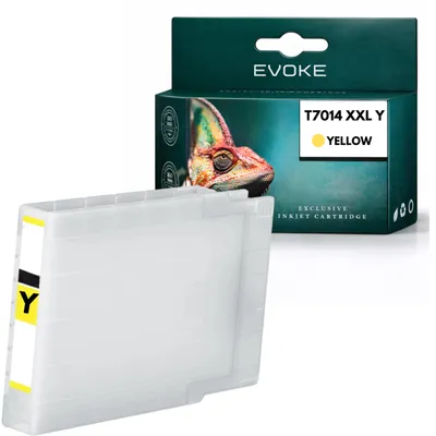 Immagine prodotto di Evoke-Tinte, compatibile con le stampanti Epson T7014 e E7014, colore giallo, capacità 36 ml, compatibile con i modelli WF Pro WP-4015, 4020, 4530, 4533, 4545, 4590, Immagine generata dall'IA